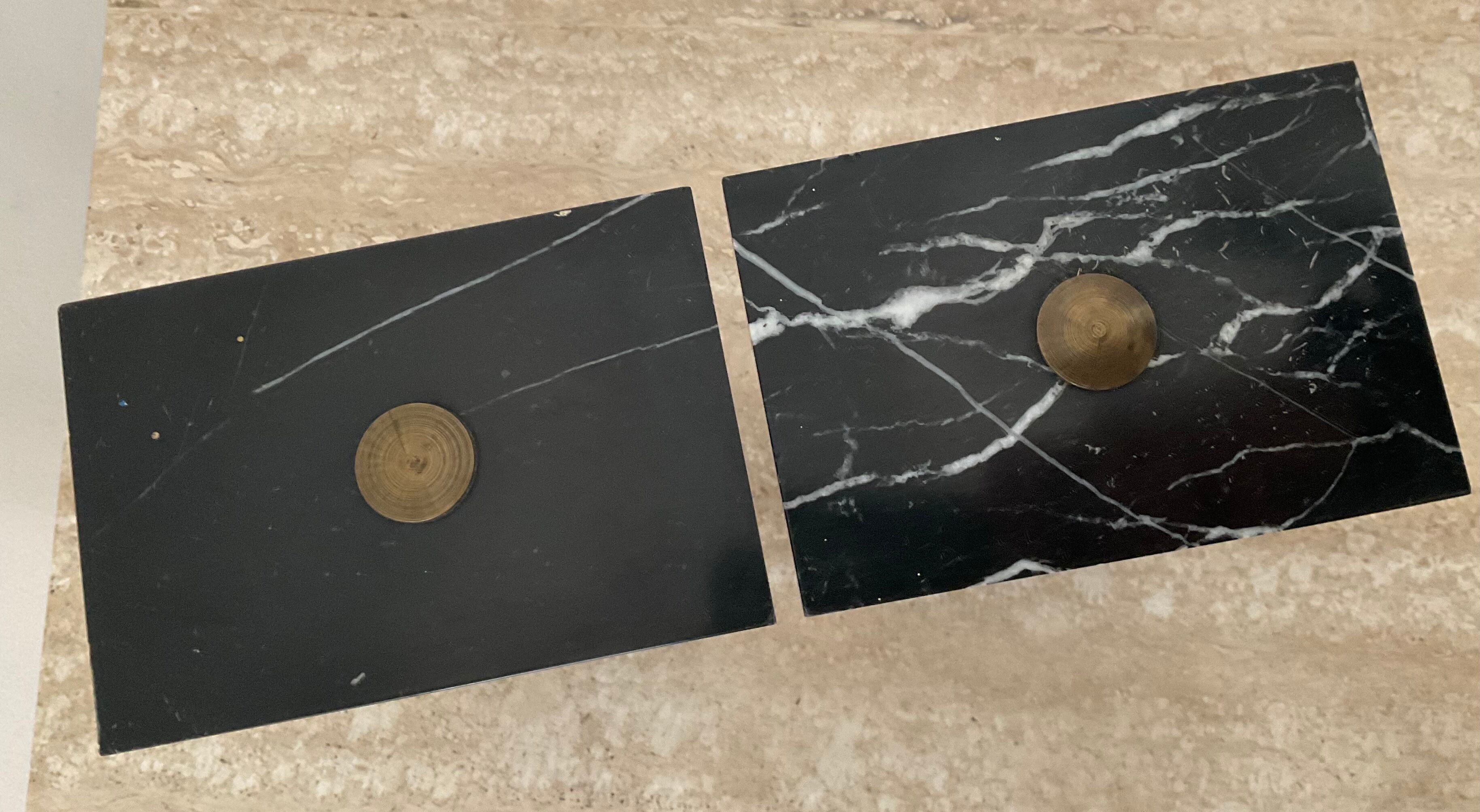 Pair of Art Deco marble bookends