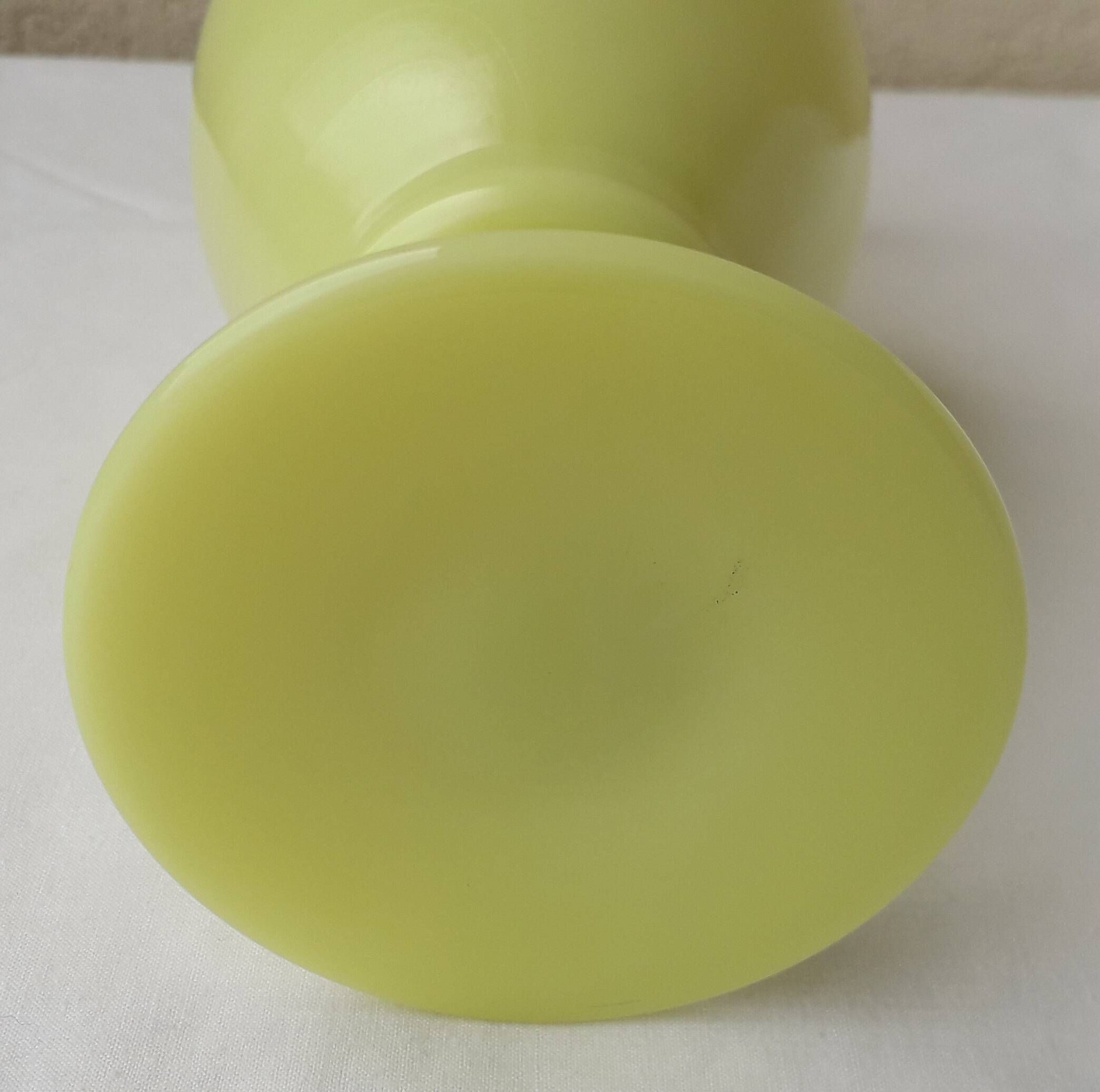 Yellow opaline vase