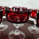Anciens verres en cristal sur pied coupe à champagne,