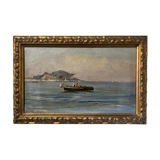 Painting of Giuseppe Lamonica (1862-1919) - Il Monte Pellegrino