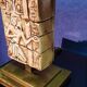 Vintage "Egyptomania" lamp in ceramic and patinated brass