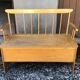 Vintage 60s wooden children's chest bench