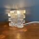 Glass table lamp by Peill & Putzler 1960s Ice cube series