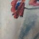 Grande huile sur toile, vase fleuri, Gustav Choley