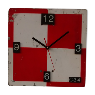 Horloge métal type SNCF