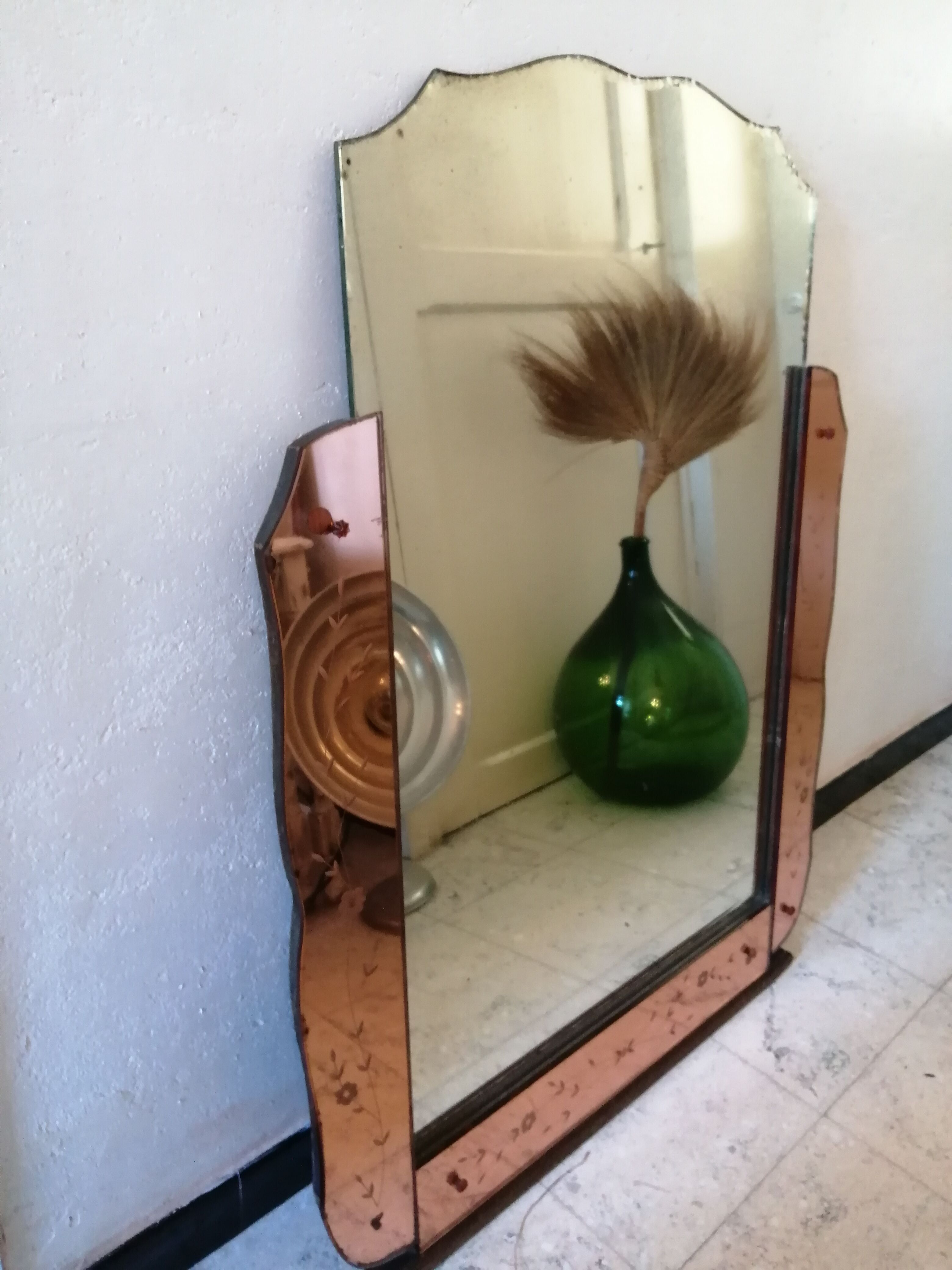 Venetian mirror vintage art deco, 77x101 cm