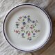 6 vintage porcelain dessert plates Moulin des Loups lilac floral pattern