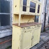 Buffet double patine  jaune tendre