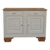 Buffet art déco rénové - Beige Glaise Ripolin - H100 x L133 x P52 cm