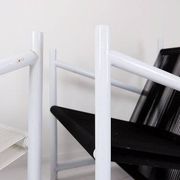Indoor/Outdoor pair of Black/White Armchairs