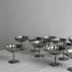 12 stainless steel footed bowls, Letang Remy style