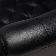 Three-seater sofa "Jupiter" in black leather by Arne Norell, Sweden, 1960.