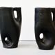 Lot de 2 pichet Korond Terre Cuite Noire Poterie Babos Istvan ?
