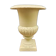 Cast iron garden vase cream white small