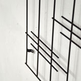 Metal and wood wall coat holders, 1960