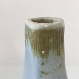 Vintage blue ceramic vase 1960