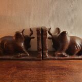 Pair of wooden bookends