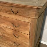 Louis Philipe chest of drawers in solid walnut, airbrushed
