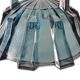 Art Deco Style Geometric Blue Glass Bowl (By Scailmont)