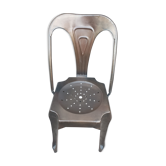 Industrial chair multipl's brushed metal Joseph Mathieu 1930