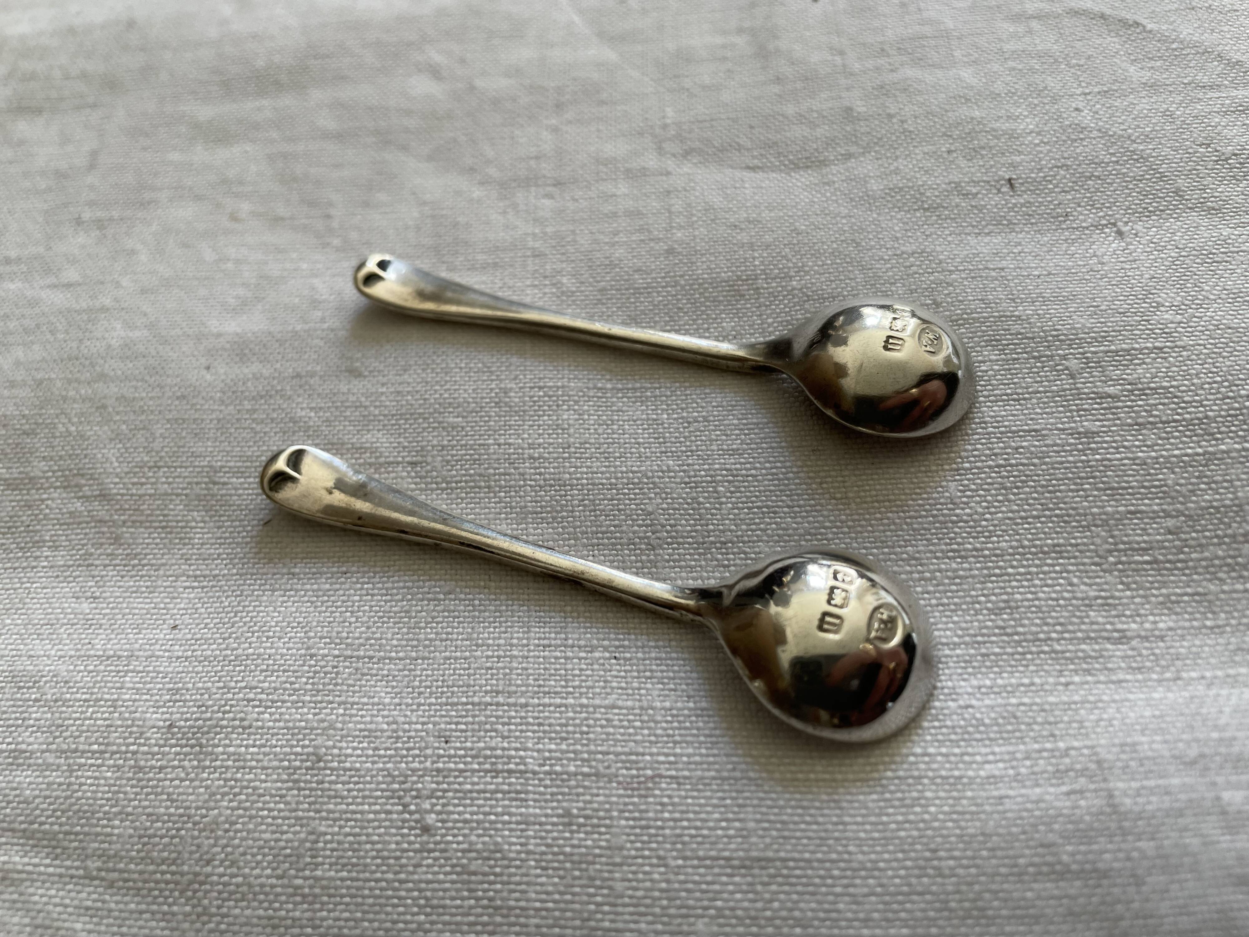 Pair of silver salt shakers