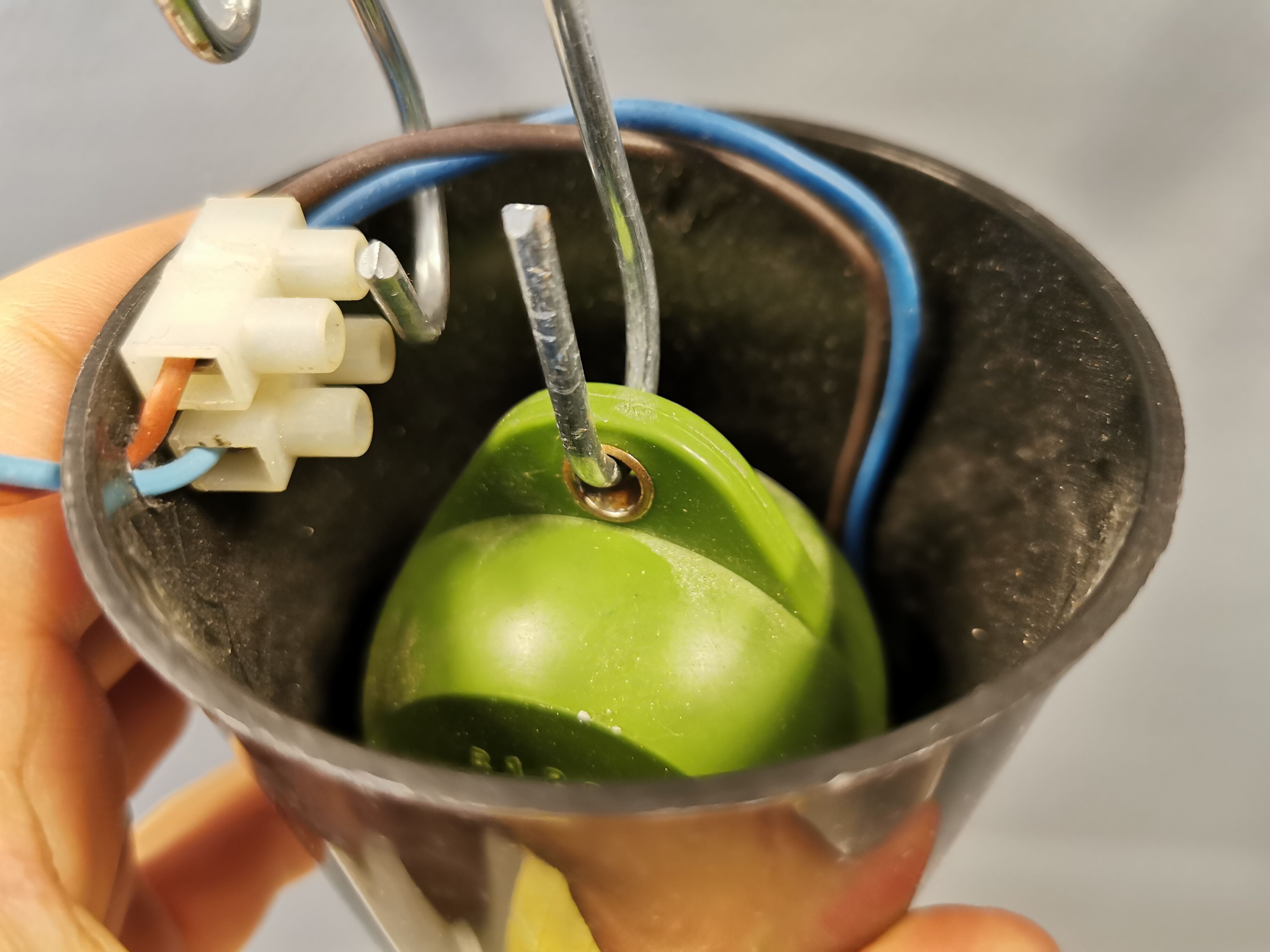 Danish hanging lamp in solid brass from the 1970s.