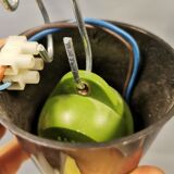 Danish hanging lamp in solid brass from the 1970s.