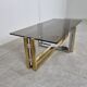 Vintage brass and chrome coffee table, 1970s