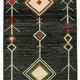 Handmade Turkish One of a Kind 92 cm x 419 cm Black Wool Runner Carpet