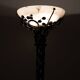 Edgar Brandt style Art Deco floor lamp in wrought iron with alabaster cup