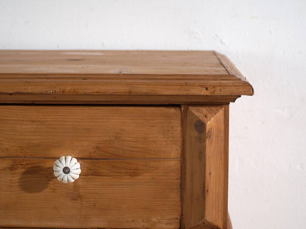 Antique solid pine chest of drawers – European rustic chest of drawers – circa 1900