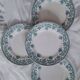 Set of 4 antique ironstone plates from Saint-Amand, "Jane" model.