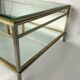 Table basse 1970 métal chrome dore 2 niveaux