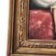 Antique oil portrait painting, framed large lady portrait, c. 1840