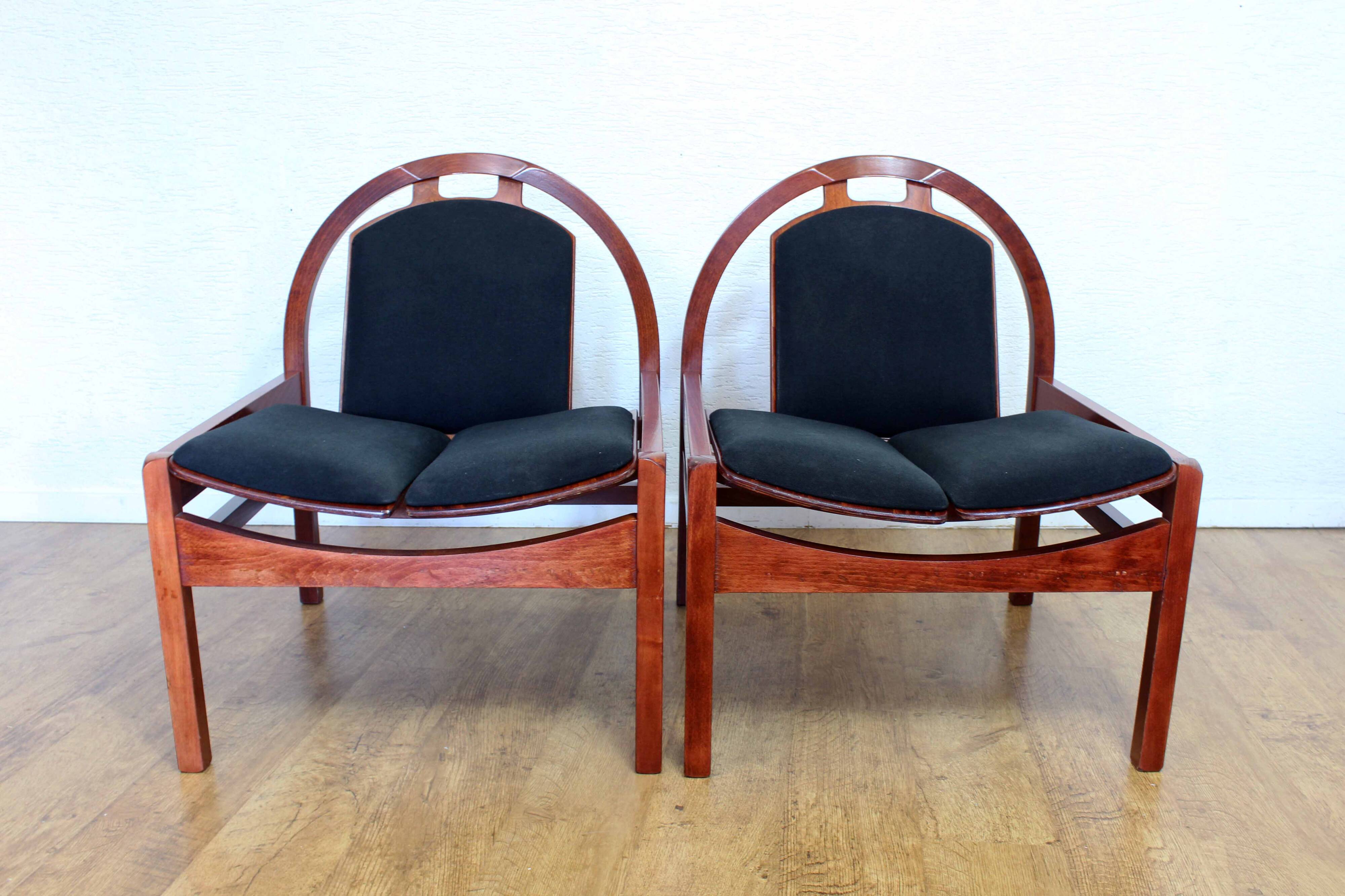 Paire de fauteuils Baumann Argos 1970