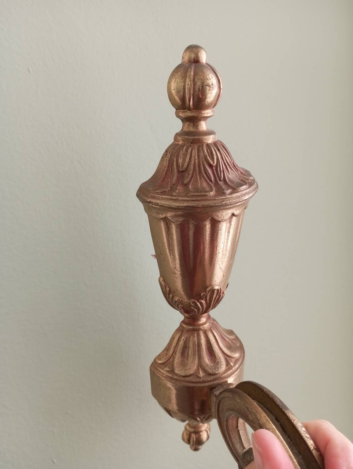 Pair of bronze wall lights