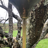 Vintage glass hanging lamp