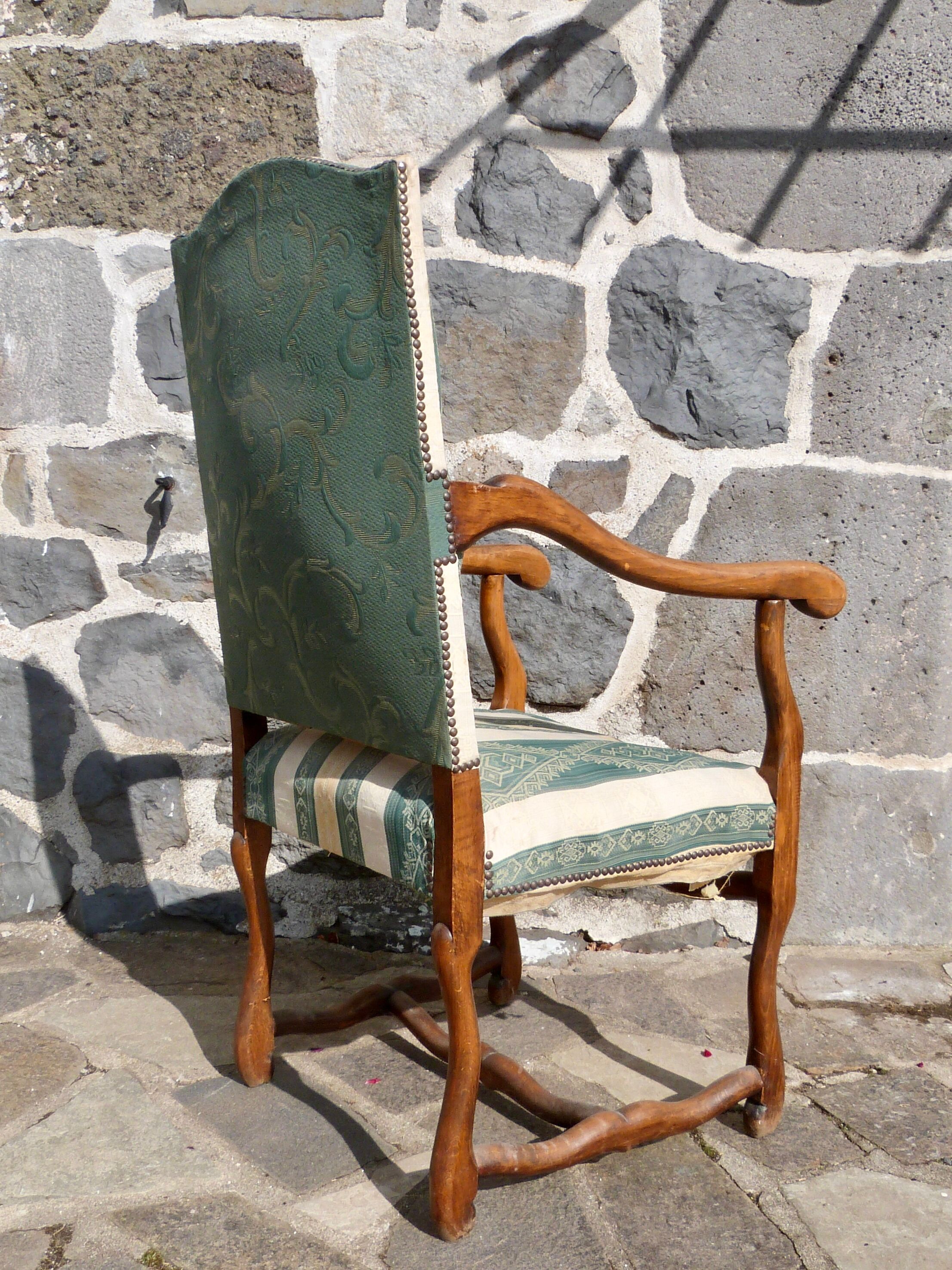Fauteuil Os de mouton style Louis XIV