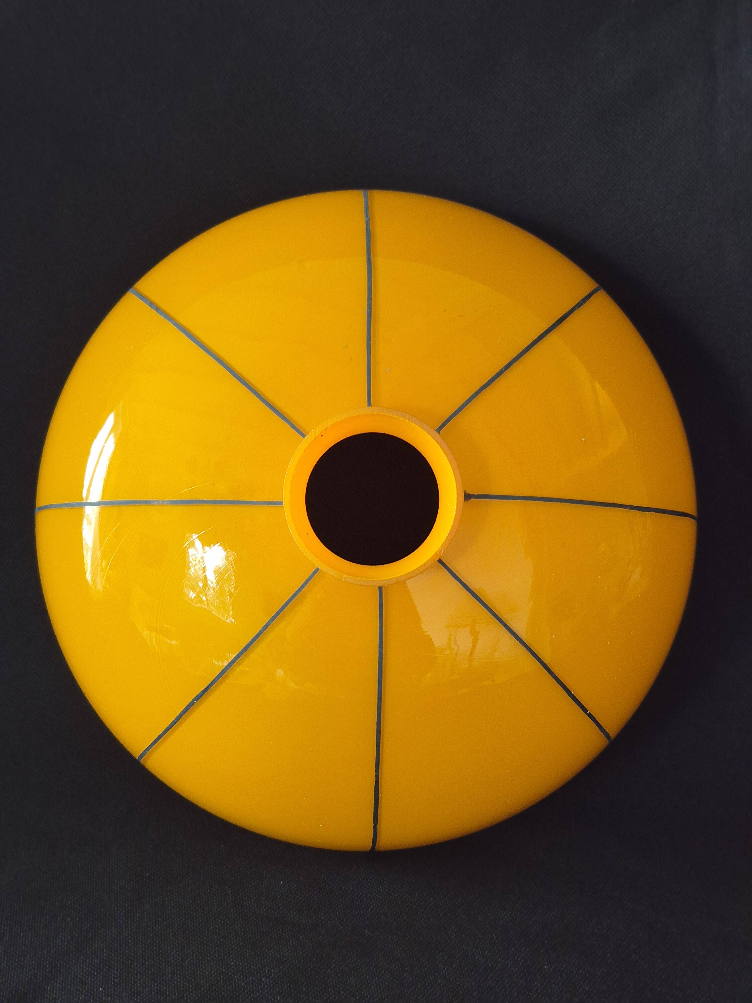 Vintage orange lampshade from the 70s – opaline glass – Space Age style A610