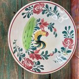 Hollow dish rooster Creil Montereau