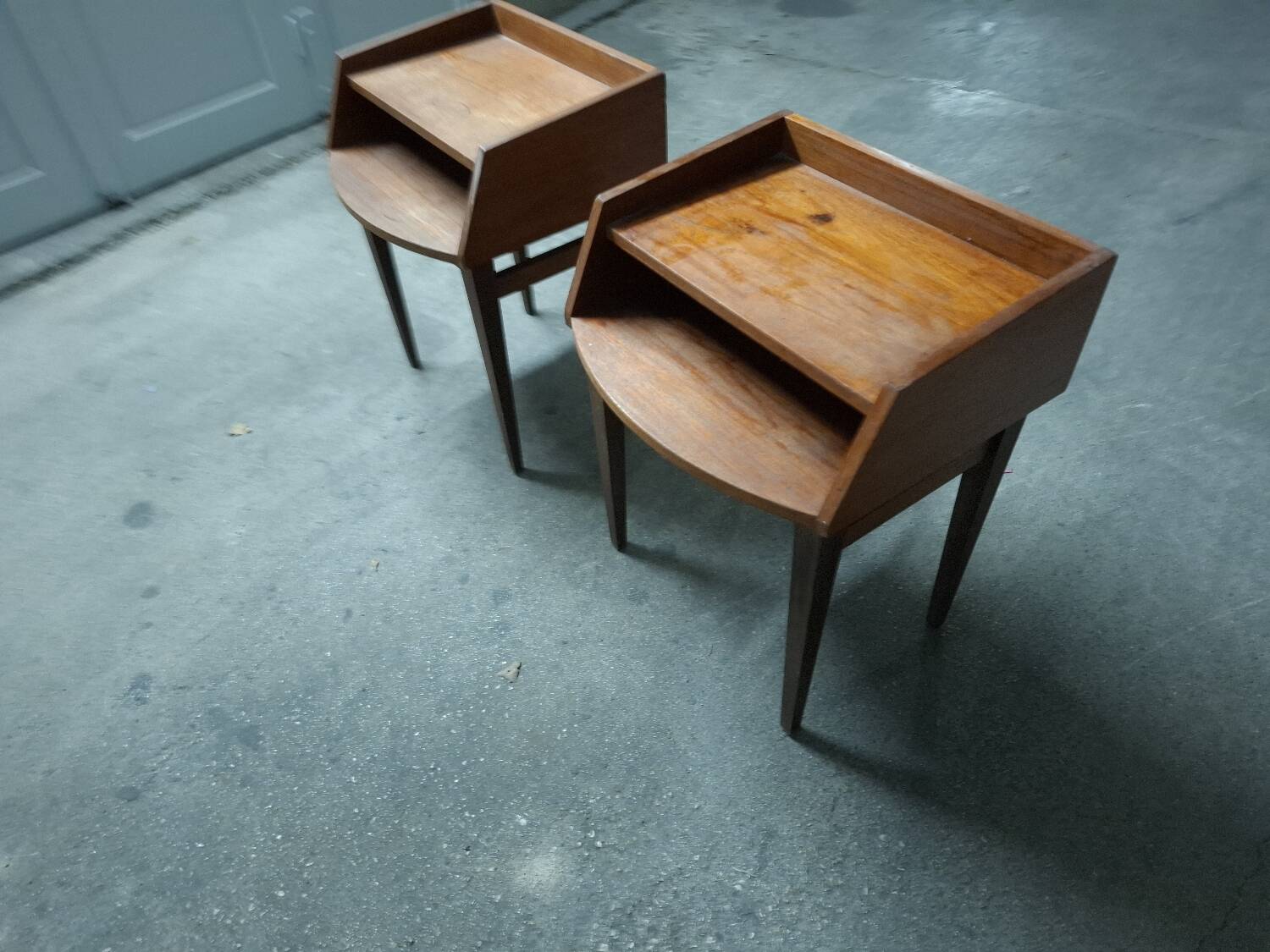 Scandinavian teak bedside table (2 available)