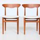 Ensemble de six chaises de salle à manger en teck de Christian Linneberg, Danemark, 1960