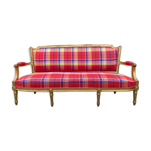 Canapé Napoleon III bois doré