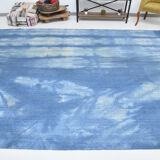 Blue oversize turkish rug 357x270cm
