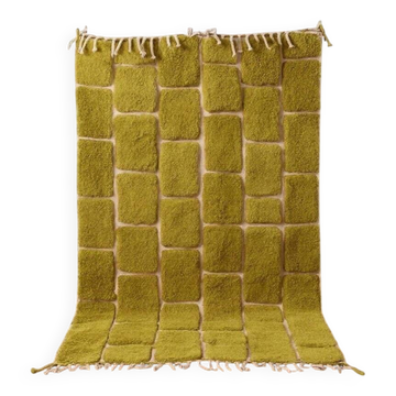 Tapis en laine naturelle fait main taille 100 x 200 cm
