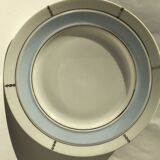 7 Assiettes à dessert + plat en porcelaine fine ciel