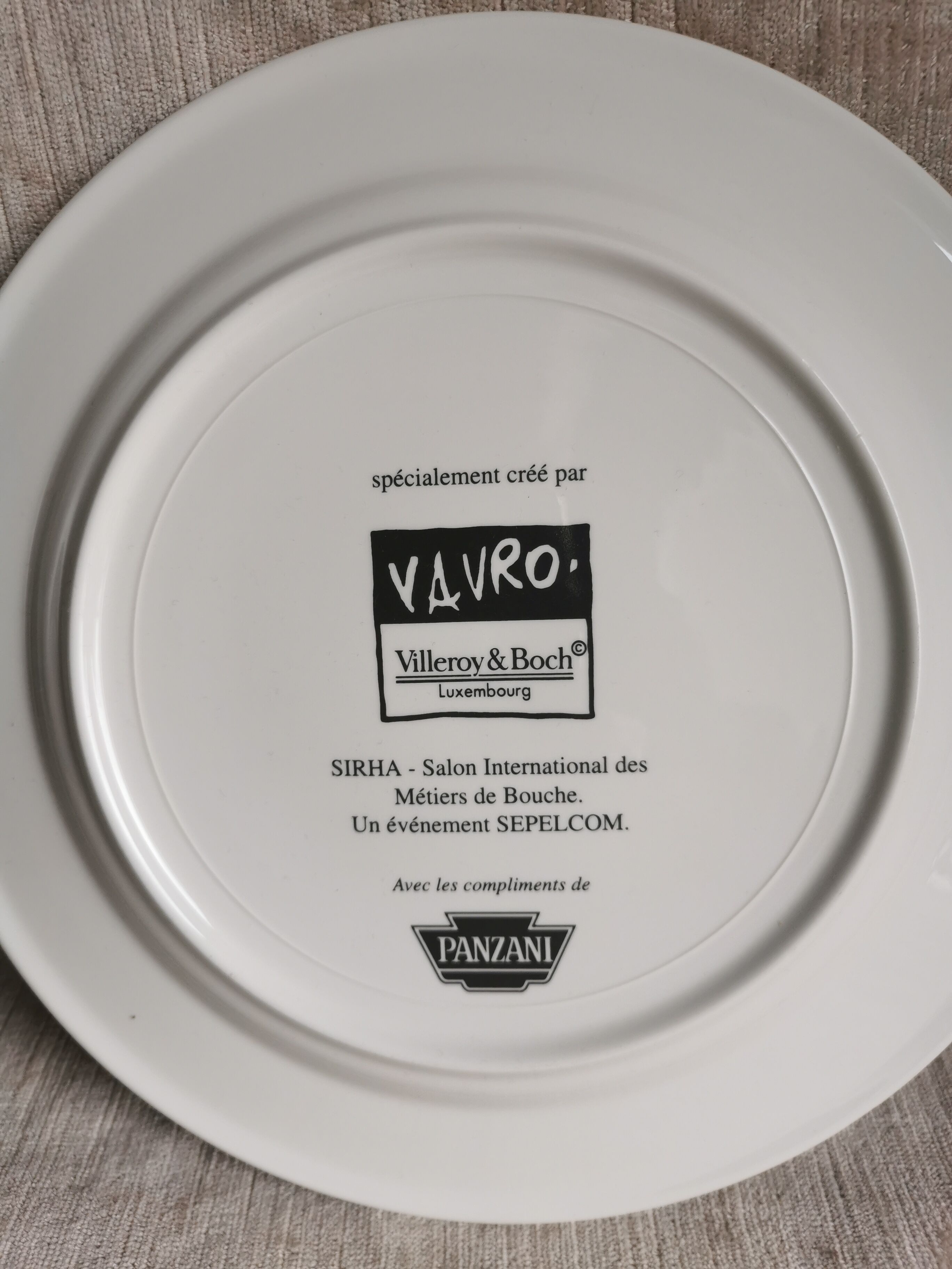 Assiette Bocuse d'or Lyon 1999 crée par Valvro