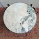 Jean-Maurice Rothschild (1902-1998) Table basse bois sculpté fer forgé et marbre