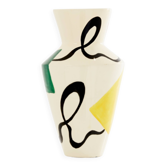Vase en céramique émaillée signée Roland Brice vers 1950