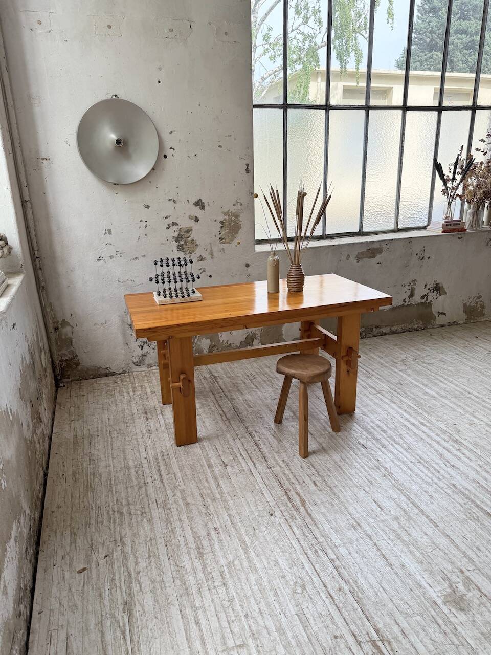 Farmhouse table, mountain furniture from the 50s
